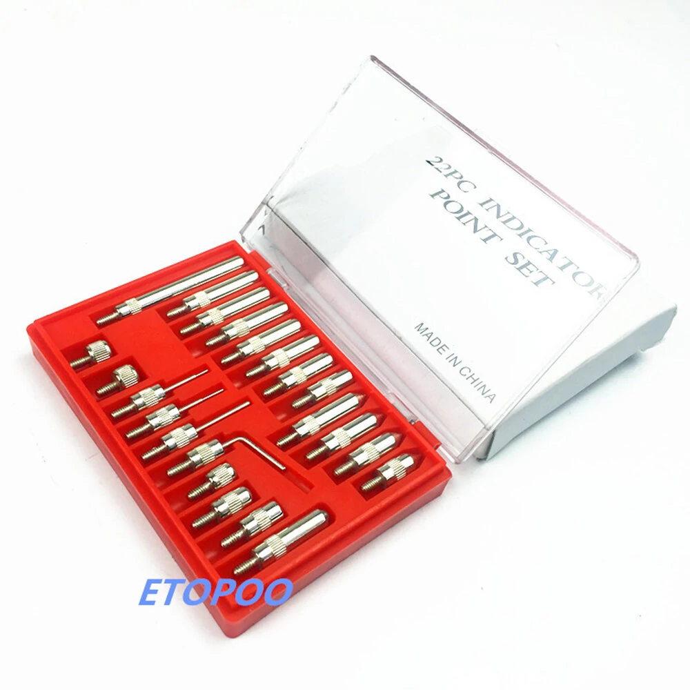 ETOPOO 22PCS M2.5 Thread Tip For Dial & Test Indicators Steel Dial Indicator Point Set — view 5