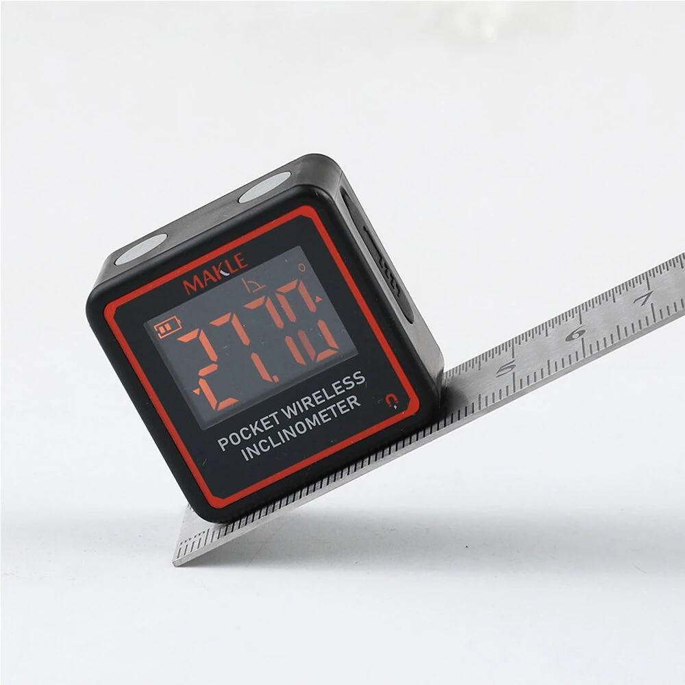 ETOPOO Mini Digital Inclinometer bluetooth Optional 90-Degree Pocket Angle Gauge Clear Display Portable Design Accurate Slope Measurements