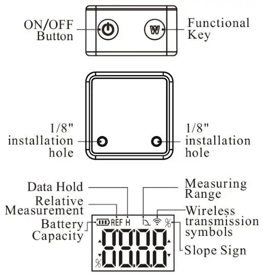 ETOPOO Mini Pocket Inclinometer with Bluetooth Digital Display Angle Measuring Slope Meter - Ideal for Surveying  Construction and Engineering Projects — view 9