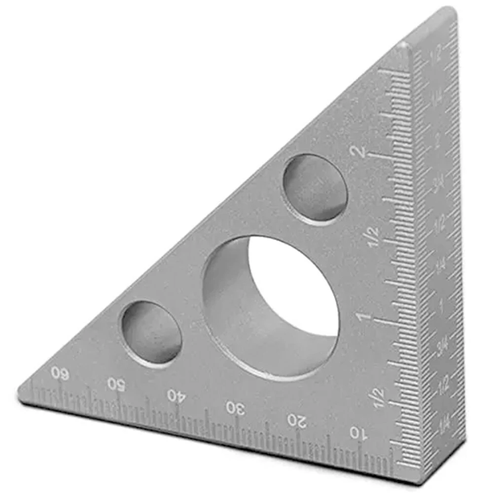 ETOPOO Woodworking Triangle Angle Ruler Aluminum Alloy 90 45 Degree Accuracy For Woodworkers Precision Measurement Tool — view 3