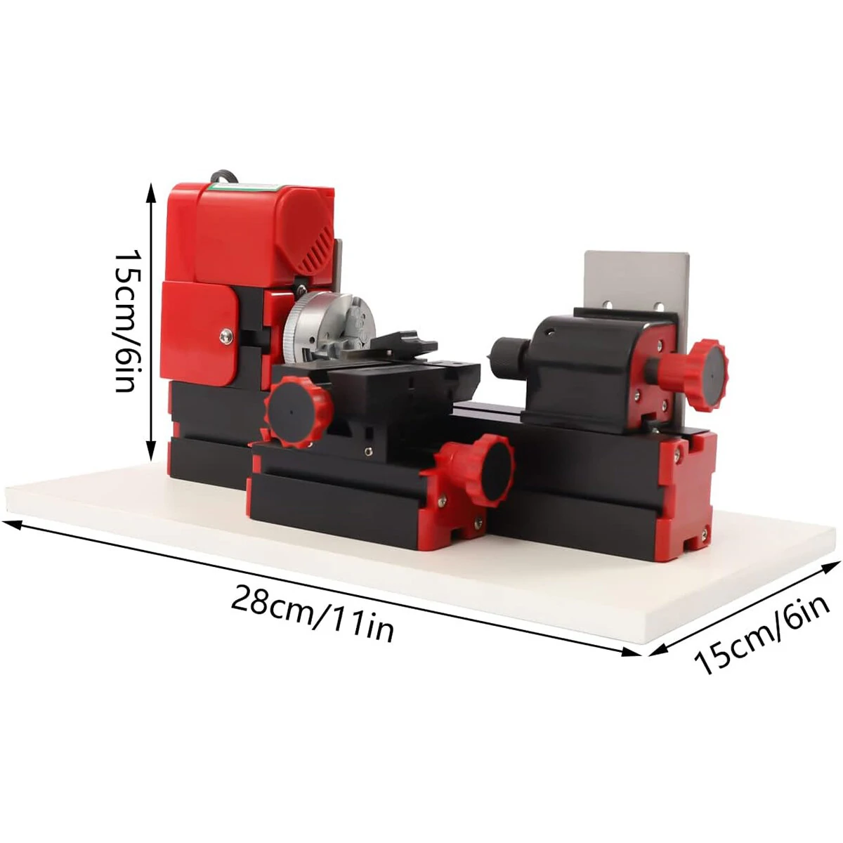 EU Plug 24W High-Speed Mini Wood Metal Lathe Machine 12V DIY Tool CNC Metal Motorized Lathe Machine 20000rpm/min — view 6