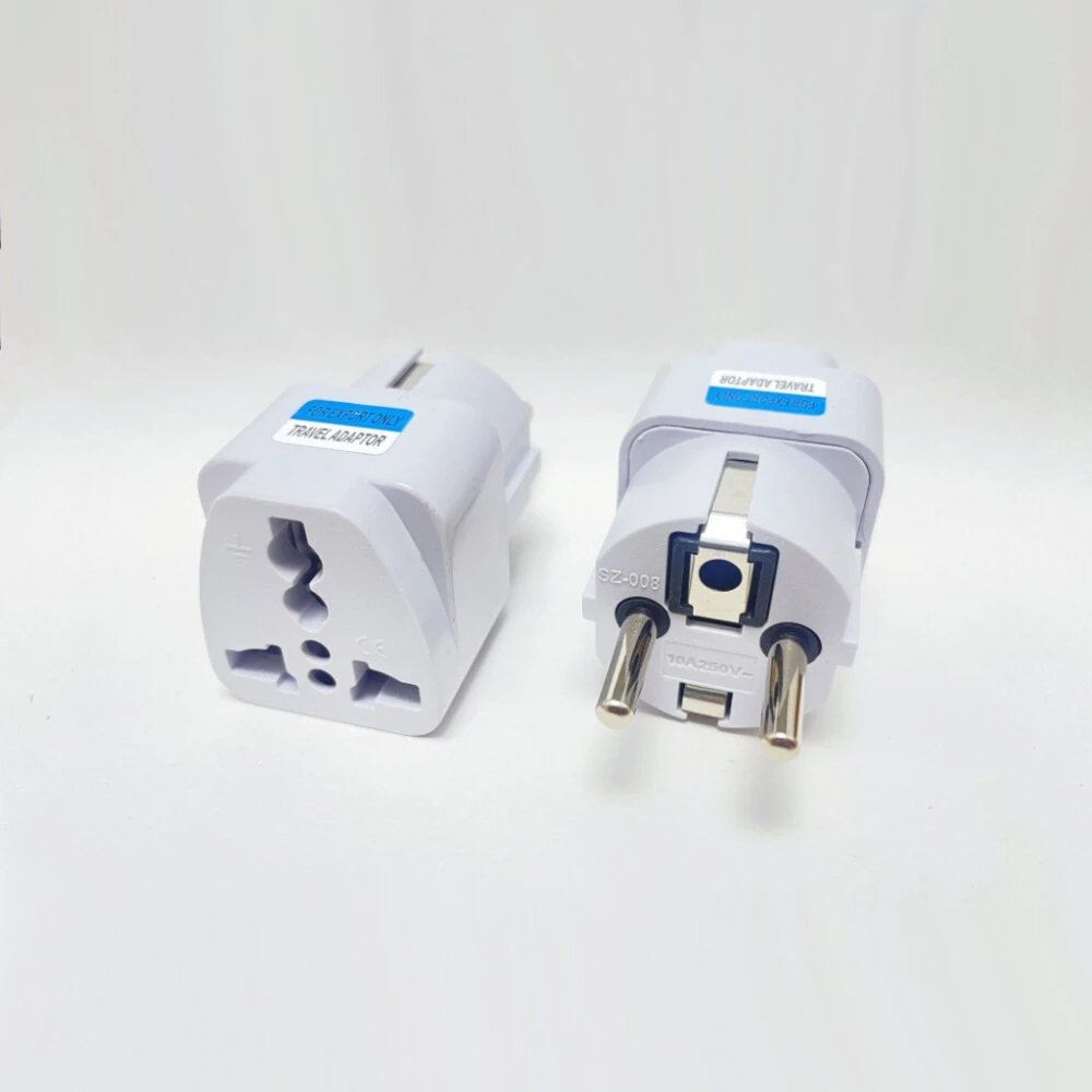 EU Travel Plug Adapter Universal Socket to European Plug Type E/F AC110-250V Voltage Converter Plug for Travel Home Use — view 3