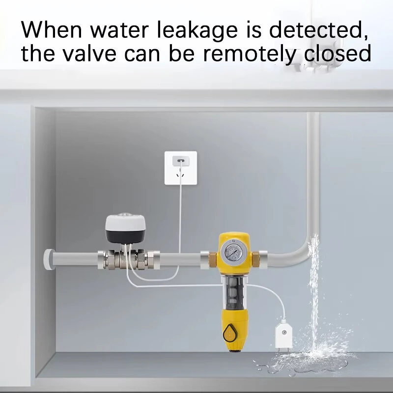EWelink APP WiFi Smart Valve Water Gas Shutoff Automated Ball Valve DN15/DN20/DN25 Wireless Control for Alexa GoogleAlice — view 5