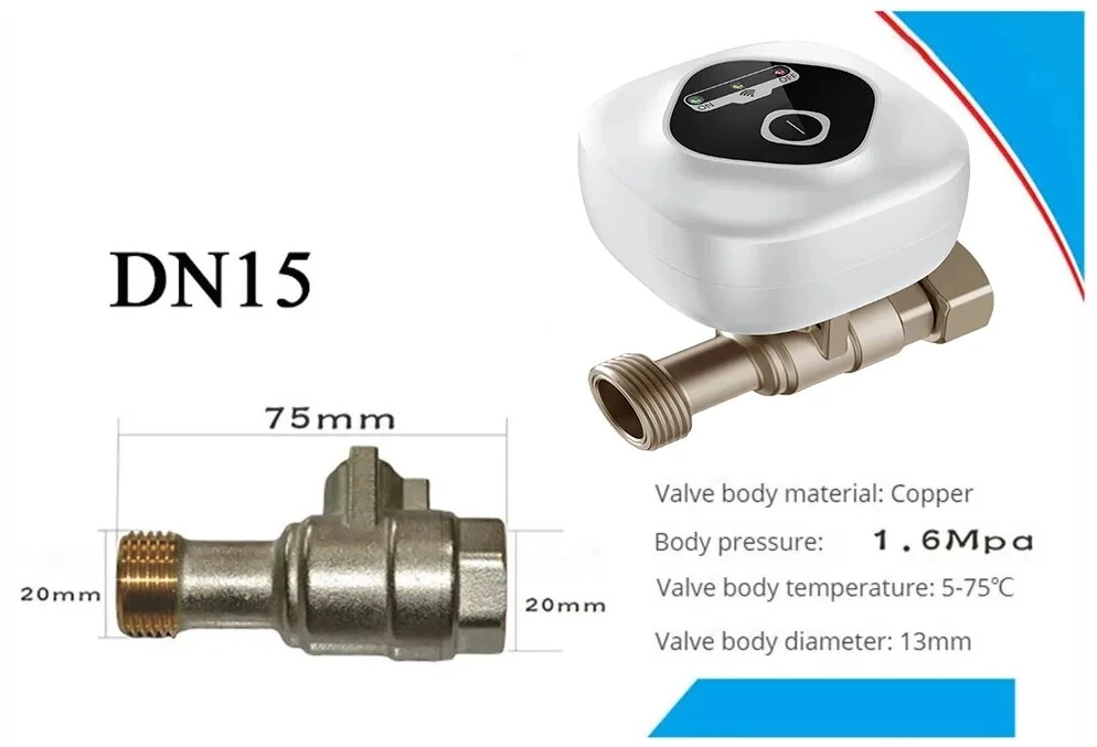 EWelink APP WiFi Smart Valve Water Gas Shutoff Automated Ball Valve DN15/DN20/DN25 Wireless Control for Alexa GoogleAlice — view 7