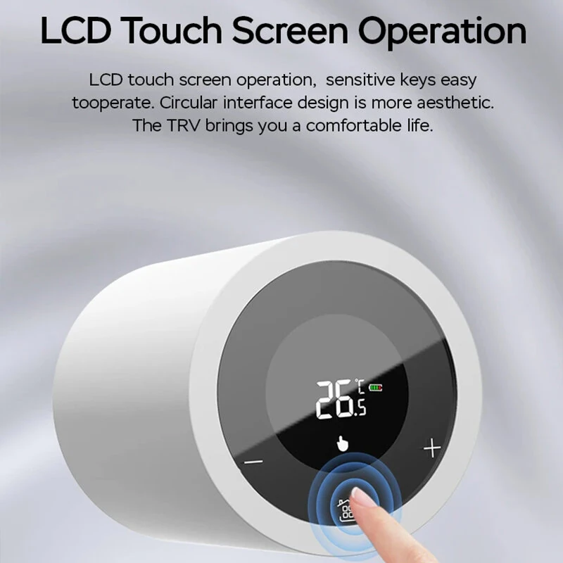 EWeLink APP ZigBe Thermostat Radiator Actuator LCD Display Smart Home Programmable Thermostatic Radiator Valve Voice for Alexa Google — view 2