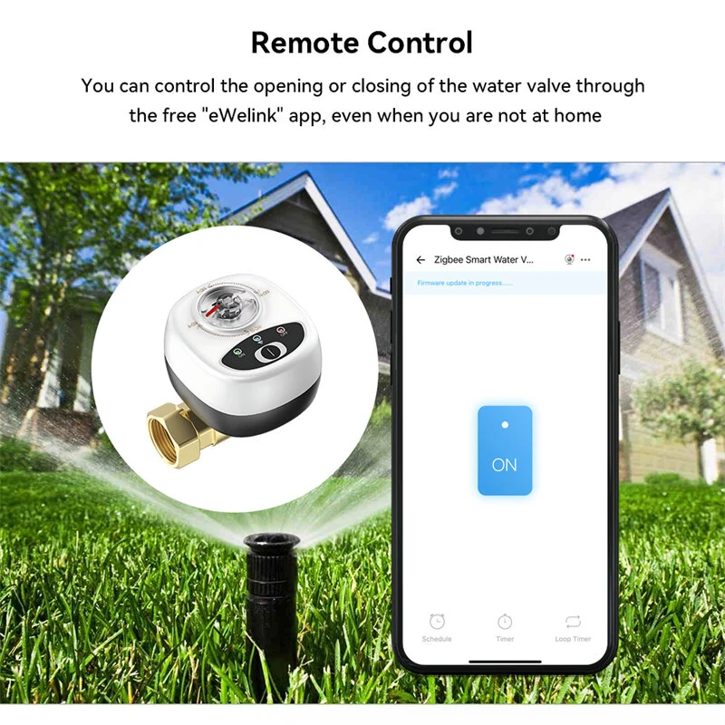 EWeLink CZV20 Smart Zigbe Water Vavle for DN15/DN20/DN25 APP Wireless Control Timing Function IP65 Waterproof Ball Valve Work with Alexa Google Assistant SmartThings — view 6
