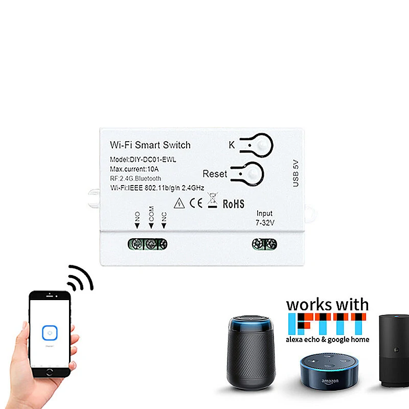 EWelink Smart WiFi Switch DIY Timer 1/2/4CH DC5V2V Intelligent Switch Braker Module APP Control Work with Alexa Google Assistant — image 1