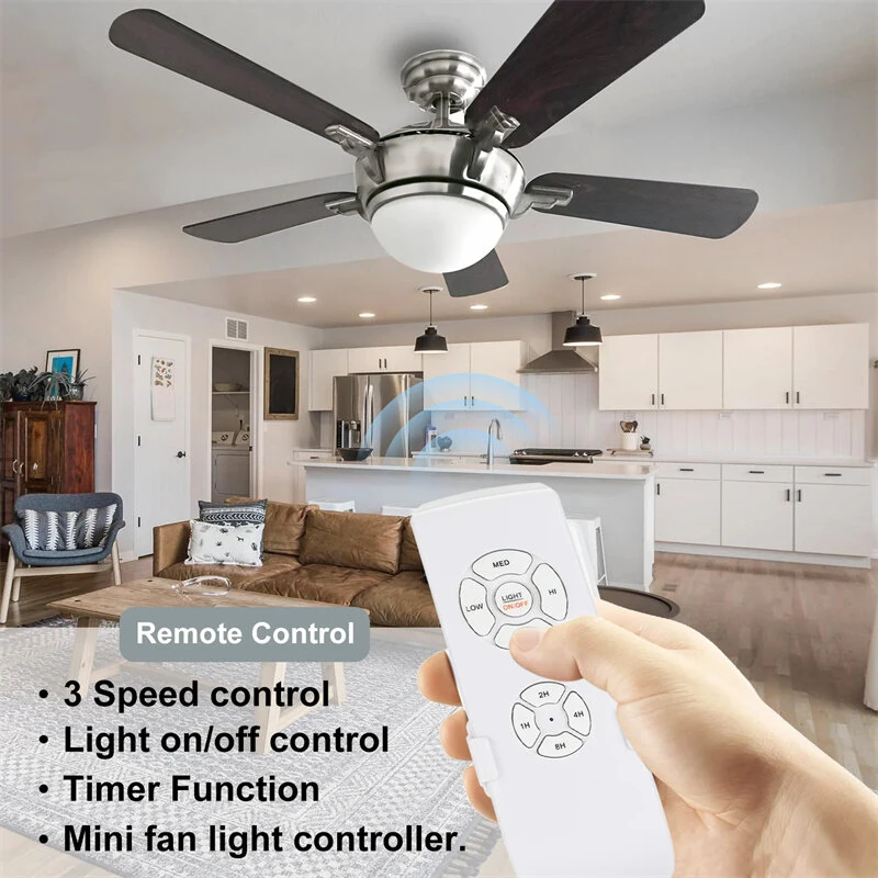 EWelink WiFi Ceiling Fan Lamp Remote Control AC110V 220V Timing Control Switch Adjusted Wind Speed Transmitter with Alexa Google Assistant Yandex Alices — view 6