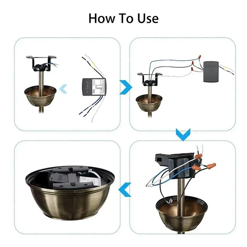 EWelink WiFi Ceiling Fan Lamp Remote Control AC110V 220V Timing Control Switch Adjusted Wind Speed Transmitter with Alexa Google Assistant Yandex Alices — view 8