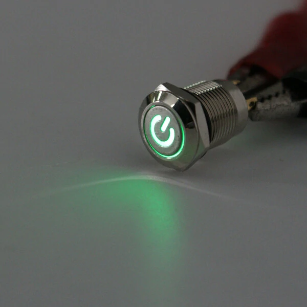 Excellway® 12V 4 Pin Led Metal Push Button Switch Momentary Power Switch Waterproof — view 9
