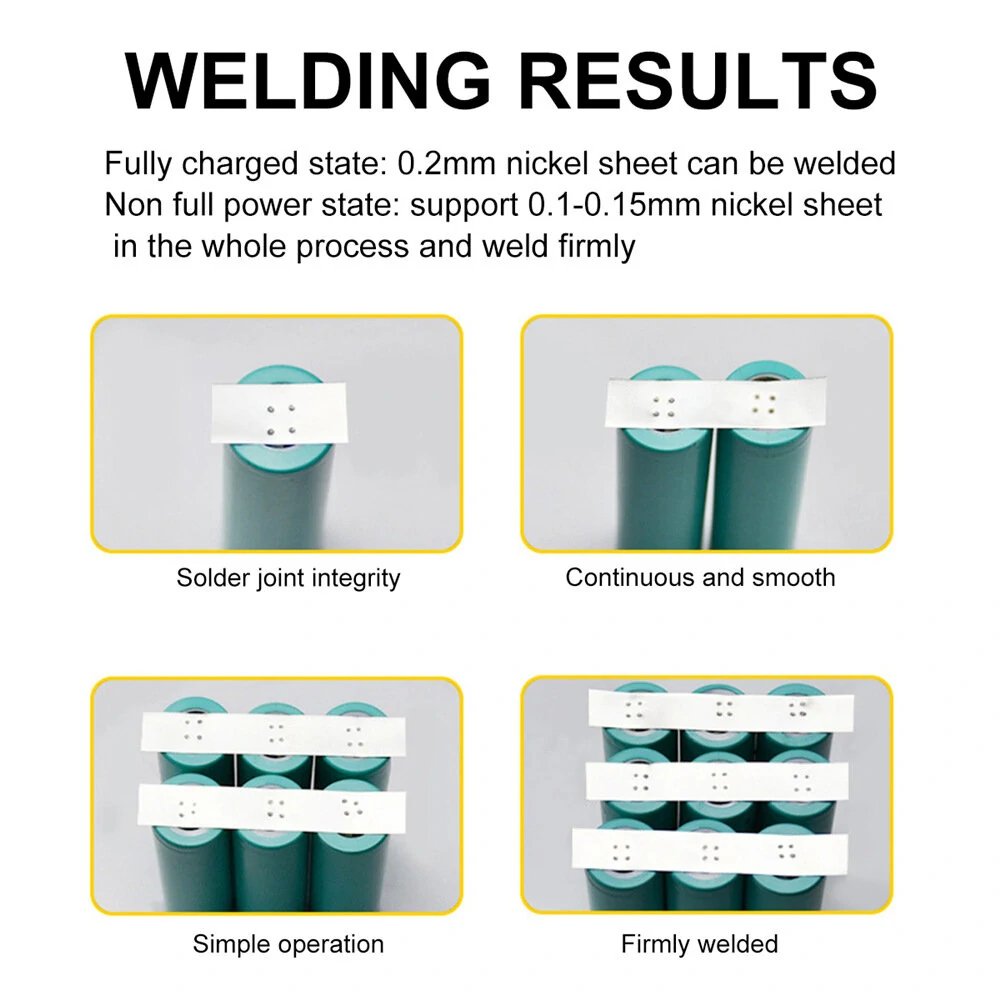 Excellway 5000W Mini Spot Welder High Power Handheld Spot Welding Machine for 18650 Battery Welding Tools for 0.1/0.15/0.2/0.25mm Nickel Strip 0-800A Current Adjustable — view 6