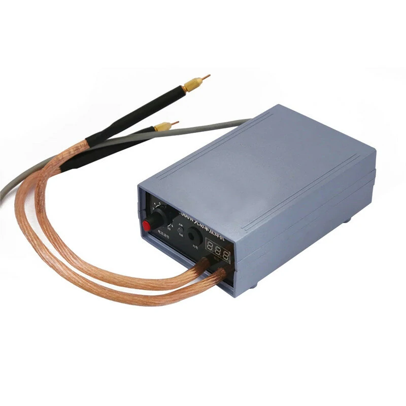 Excellway 5000W Mini Spot Welder High Power Handheld Spot Welding Machine for 18650 Battery Welding Tools for 0.1/0.15/0.2/0.25mm Nickel Strip 0-800A Current Adjustable — view 8