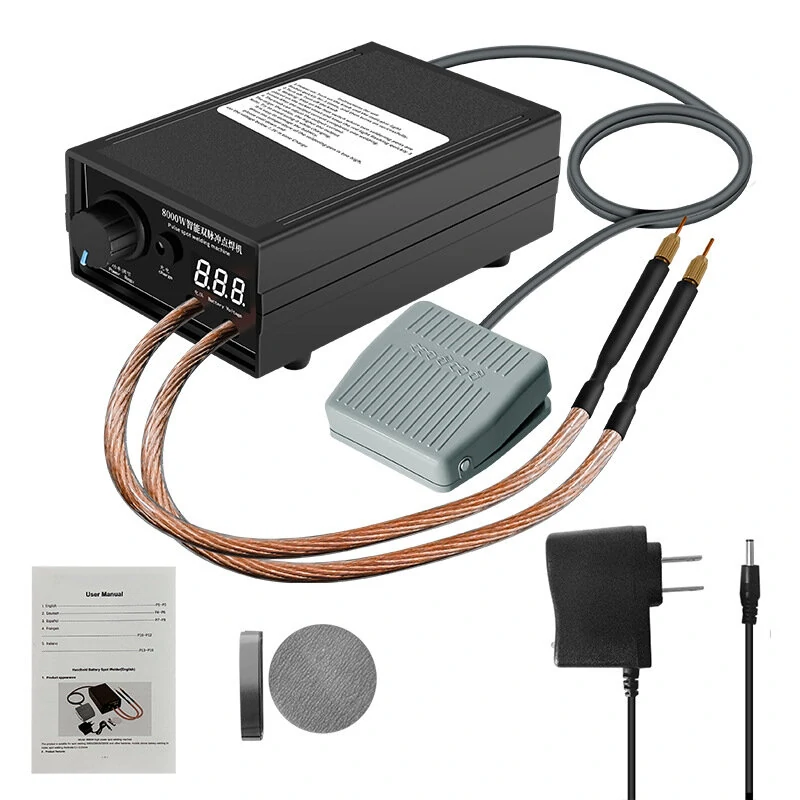 Excellway Dual Pulse 8000W Spot Welding Machine Rechargeable Lithium Battery Spot Welding Machine High Power Household Full Set Welding Machine — view 5