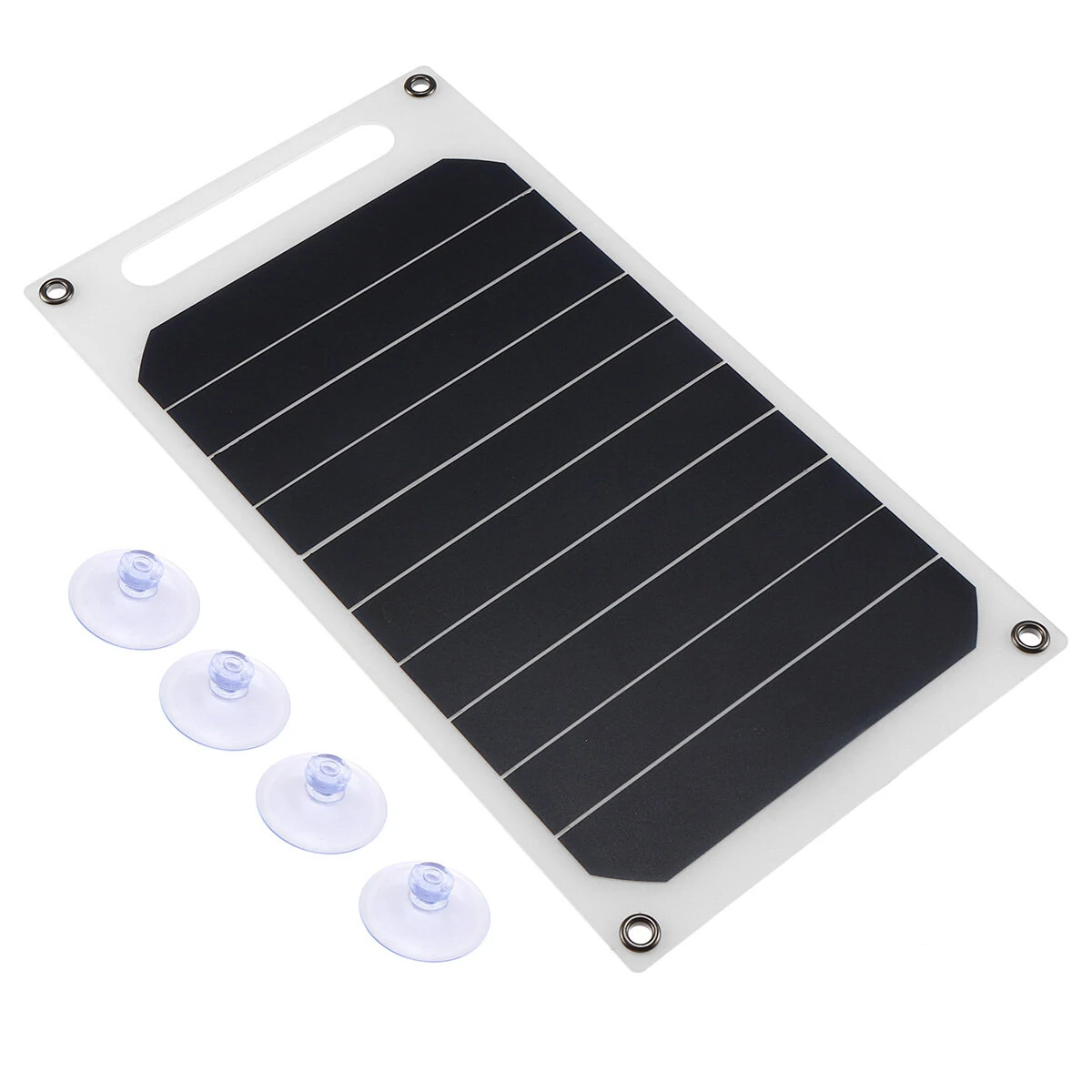 Excellway Portable Solar Panel Charger 10W Power Bank with 5V USB Output Monocrystalline Silicon Solar Cells Thin and Lightweight for Outdoor Travels Camping Hiking Emergency Backup Power Source — image 1