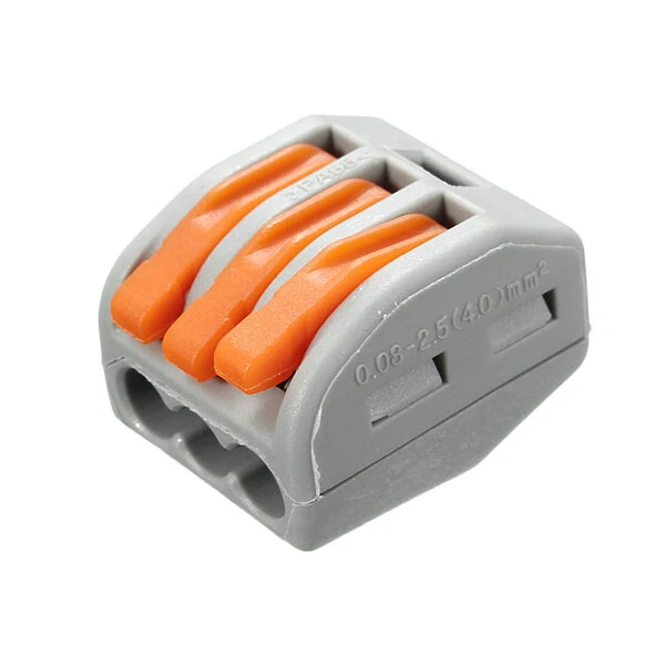 Excellway® ET25 2/3/5 Pins Spring Terminal Block 5Pcs Electric Cable Wire Connector — view 4