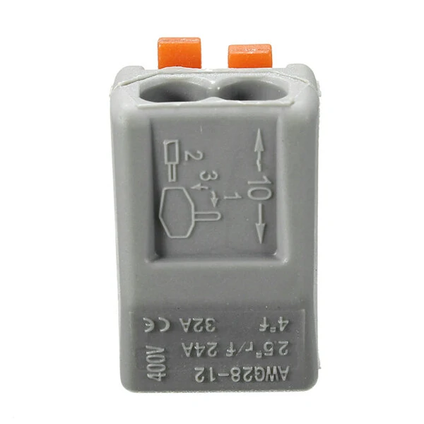 Excellway® ET25 2/3/5 Pins Spring Terminal Block 5Pcs Electric Cable Wire Connector — view 8