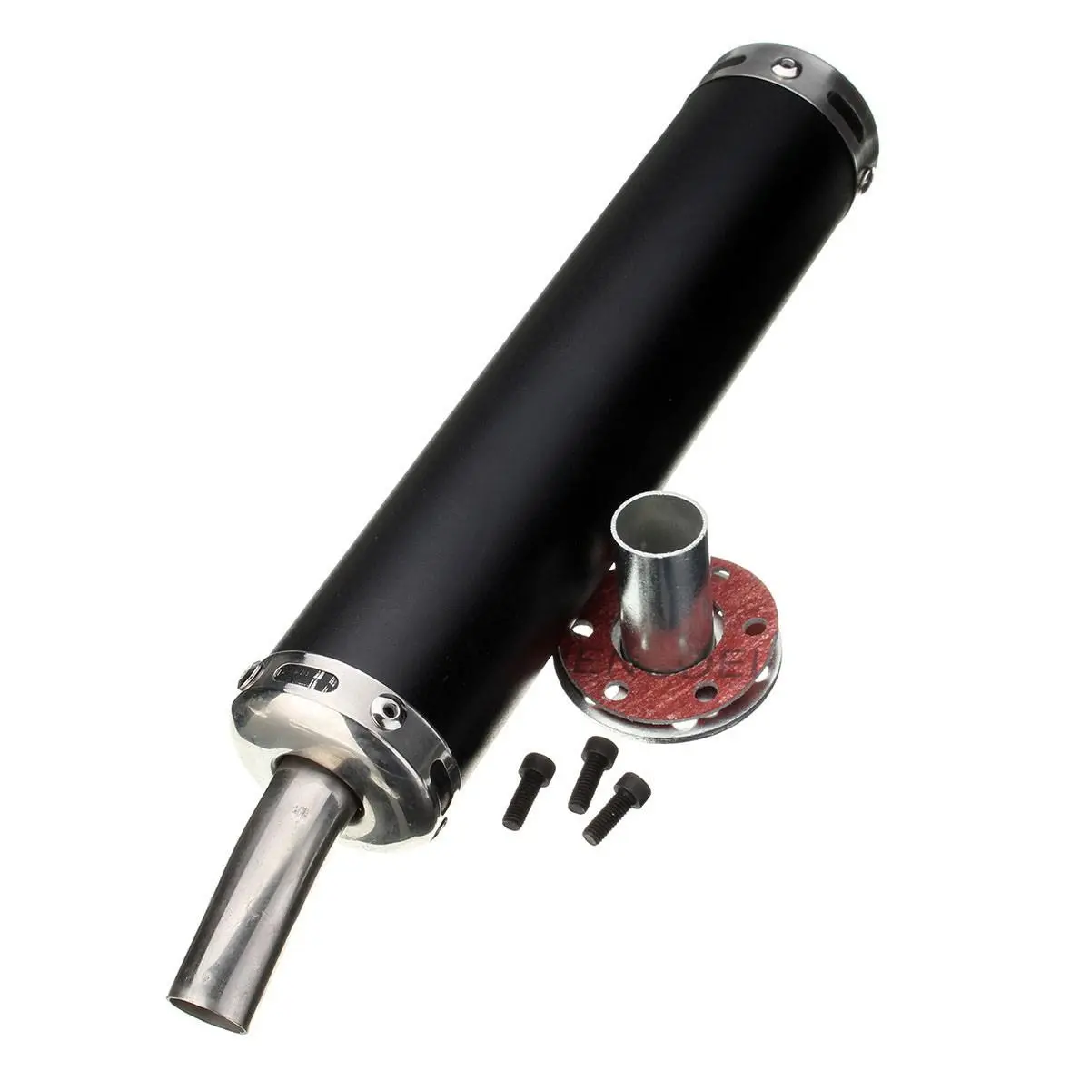 Exhaust Muffler Silencer Pipe Motorcycle Racing 6x28cm Universal For Street Scoo — view 2