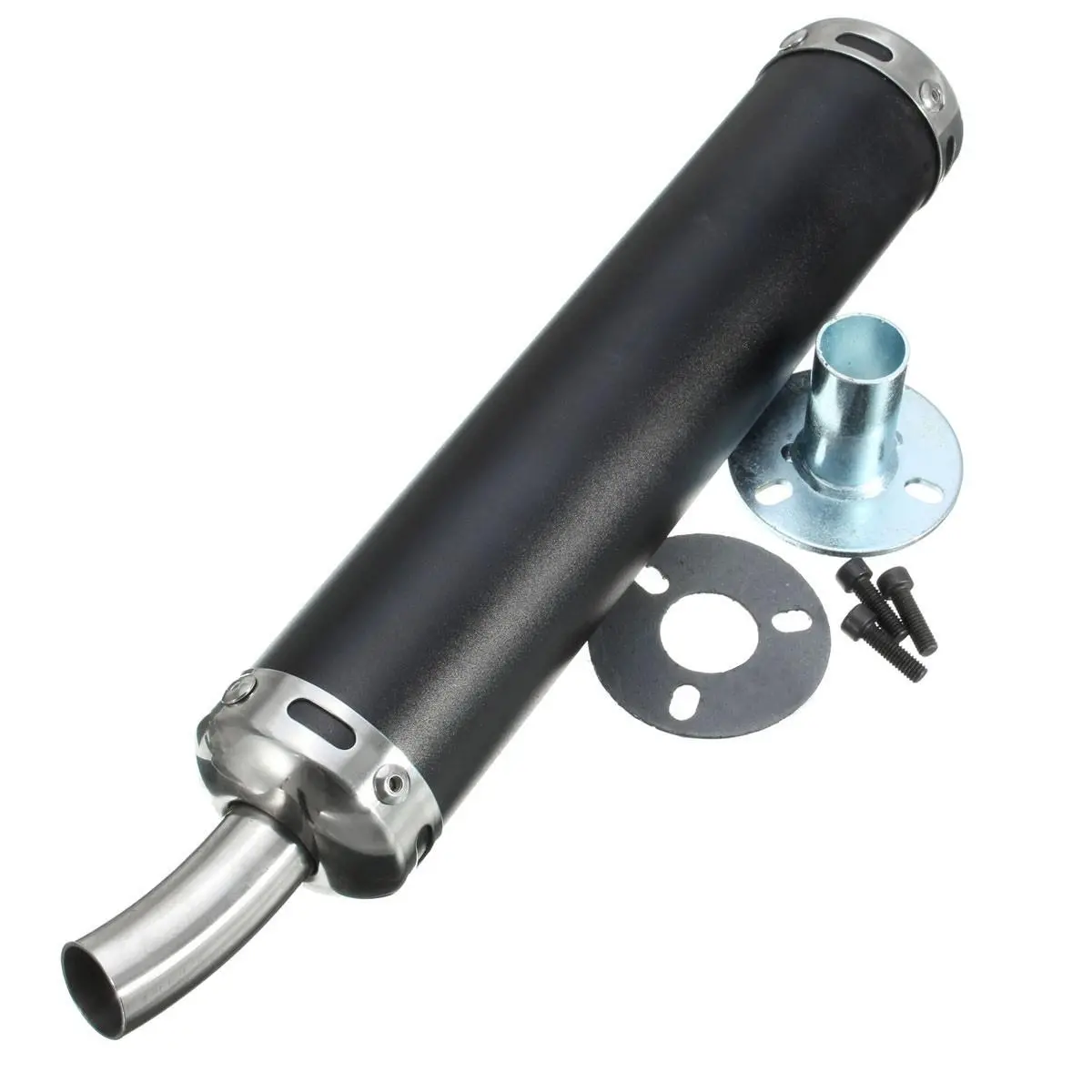 Exhaust Muffler Silencer Pipe Motorcycle Racing 6x28cm Universal For Street Scoo — view 3