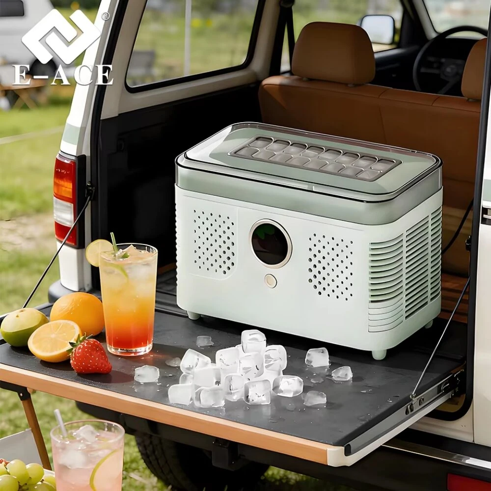 EXPED SMART Portable Mini Countertop Ice Maker 16 Solid Ice Cubes 15-20 Minutes Fast Ice Making Easy Ice Removal Low Noise for Home Office Camping Car Use — view 7