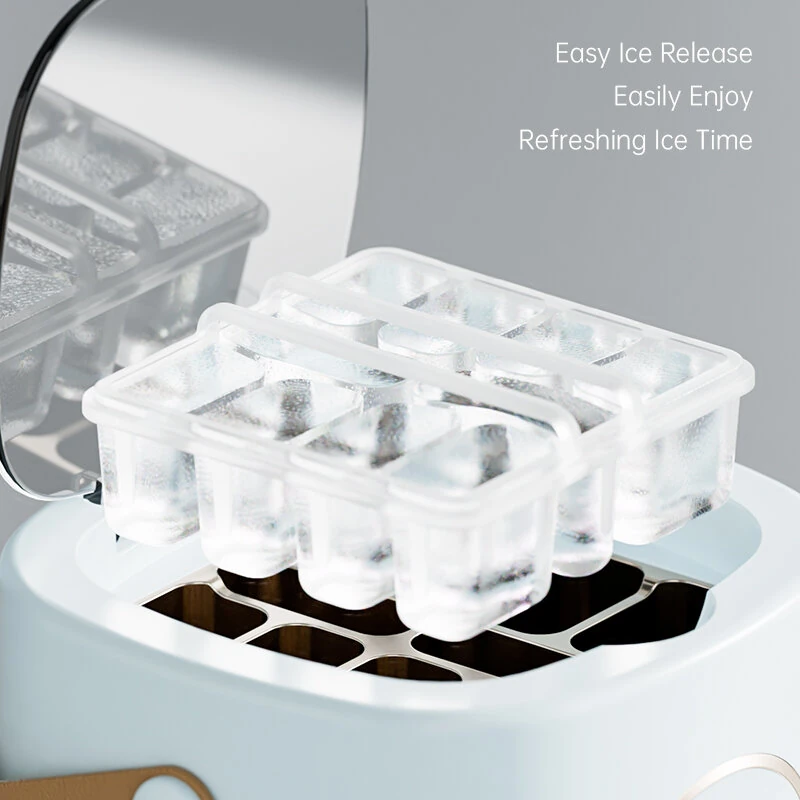 EXPED SMART Portable Mini Countertop Ice Maker Machine Quick 10 Solid Ice Cubes in 20 Mins Quiet & Compact for Home Office Camping Car Use — view 4