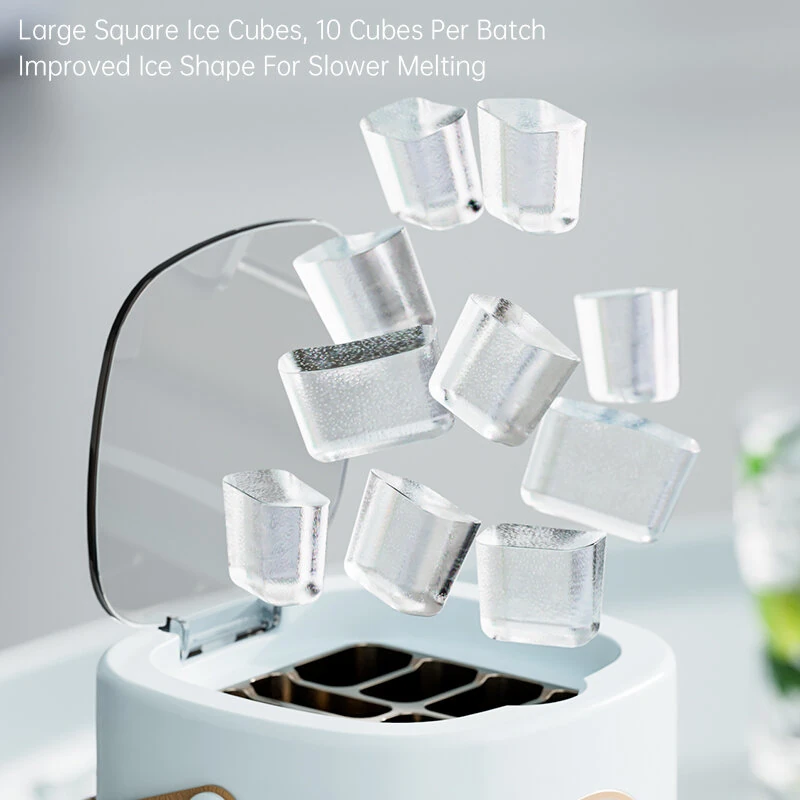 EXPED SMART Portable Mini Countertop Ice Maker Machine Quick 10 Solid Ice Cubes in 20 Mins Quiet & Compact for Home Office Camping Car Use — view 5