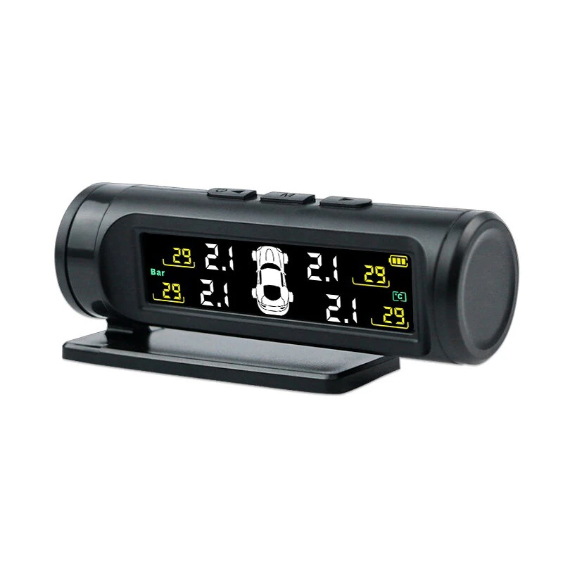 External High-Precision Wireless Tire Pressure Detection System 433.92 MHz Hidden Tire Pressure Monitor Car Tire TPMS 360° Rotatable Display