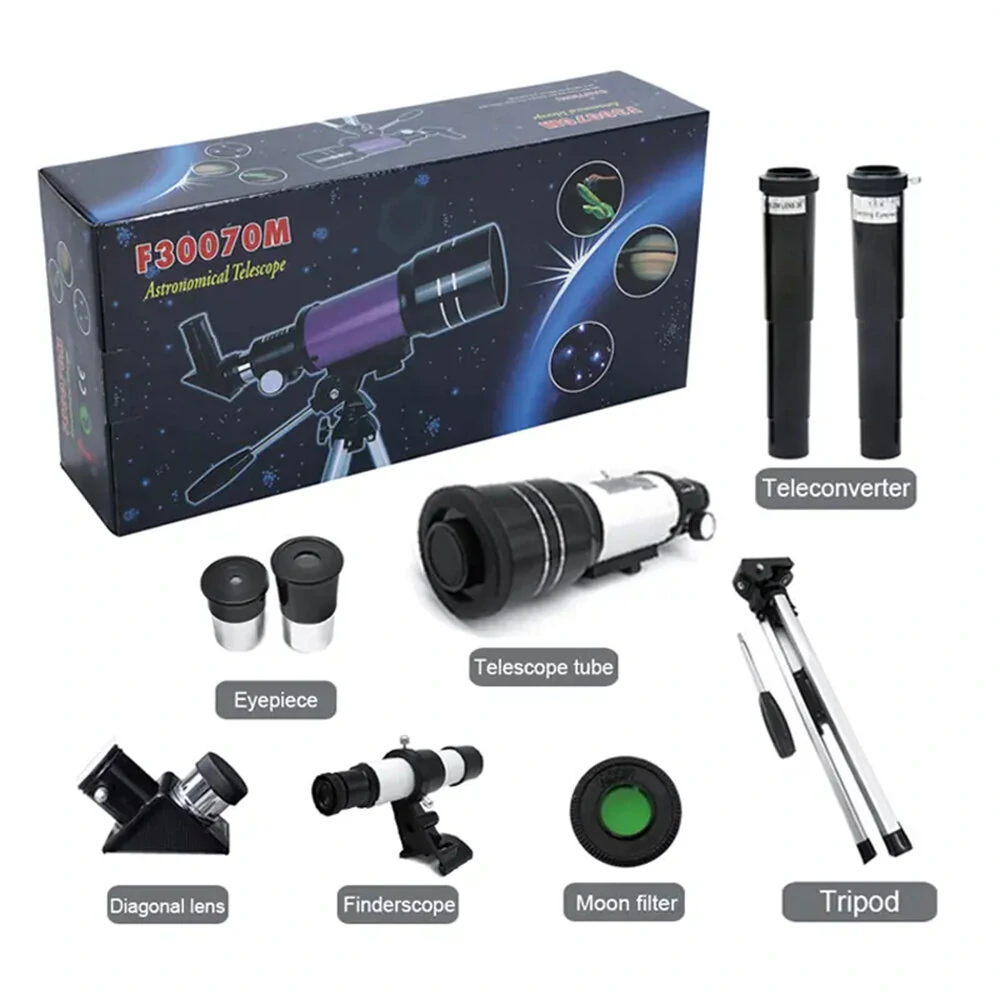 Eyebre F30070 Astronomical Telescope with Finder Scope High Definition High Magnification for Star Gazing and Moon Observation Beginners — view 6