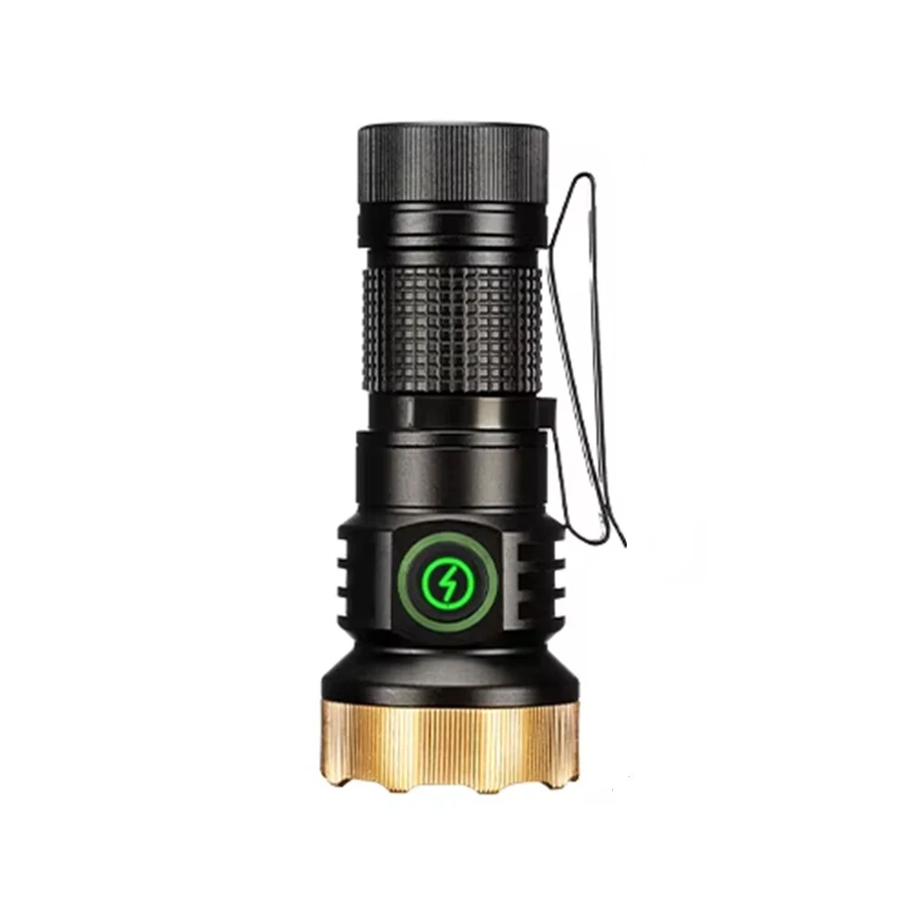 F473 7*XPG LED Powerful Mini Keychain Flashlight 1 Modes EDC Torch Aluminum Alloy 1Colorful Lighting Camping Magnet Clip Work Light