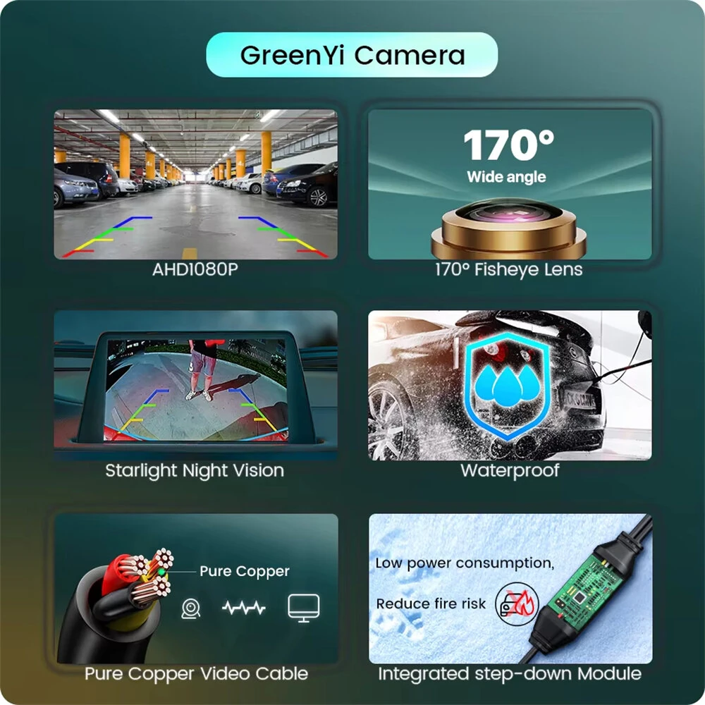 FARZ AHD 720P / 1080P Car Rear Camera 170° Wide-Angle Lens Reverse Image High Definition Wide Angle Night Vision Rear View Waterproof — view 4