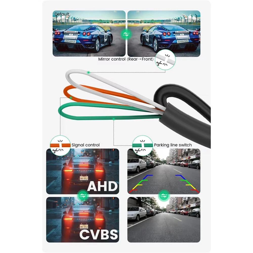 FARZ AHD 720P / 1080P Car Rear Camera 170° Wide-Angle Lens Reverse Image High Definition Wide Angle Night Vision Rear View Waterproof — view 7