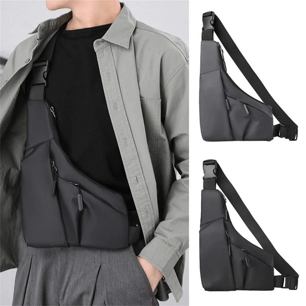 Fashion Anti-Theft Men's Chest Bag Casual Outdoor Sports Waterproof Cycling Triangle Sling Bag with Multiple Compartments — view 11