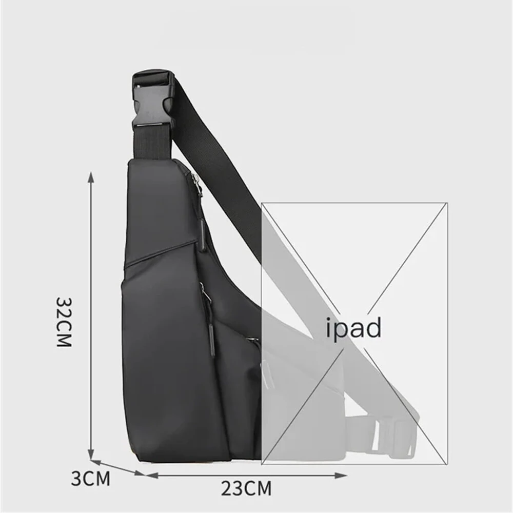 Fashion Anti-Theft Men's Chest Bag Casual Outdoor Sports Waterproof Cycling Triangle Sling Bag with Multiple Compartments — view 8