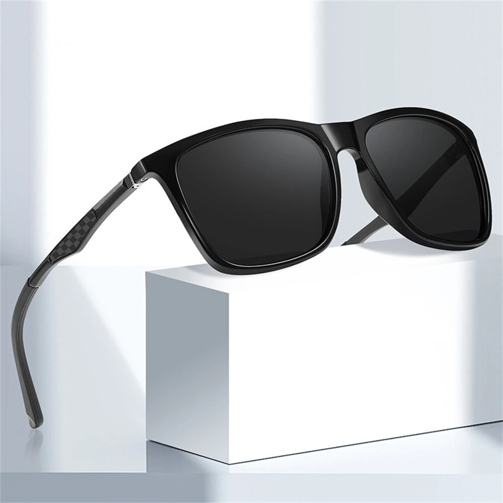 Fashion Black Square TAC Polarized Sunglasses UV400 Protection Sun Eyewear Glasses for Outdoor Cycling Driving Travel Fishing — view 3