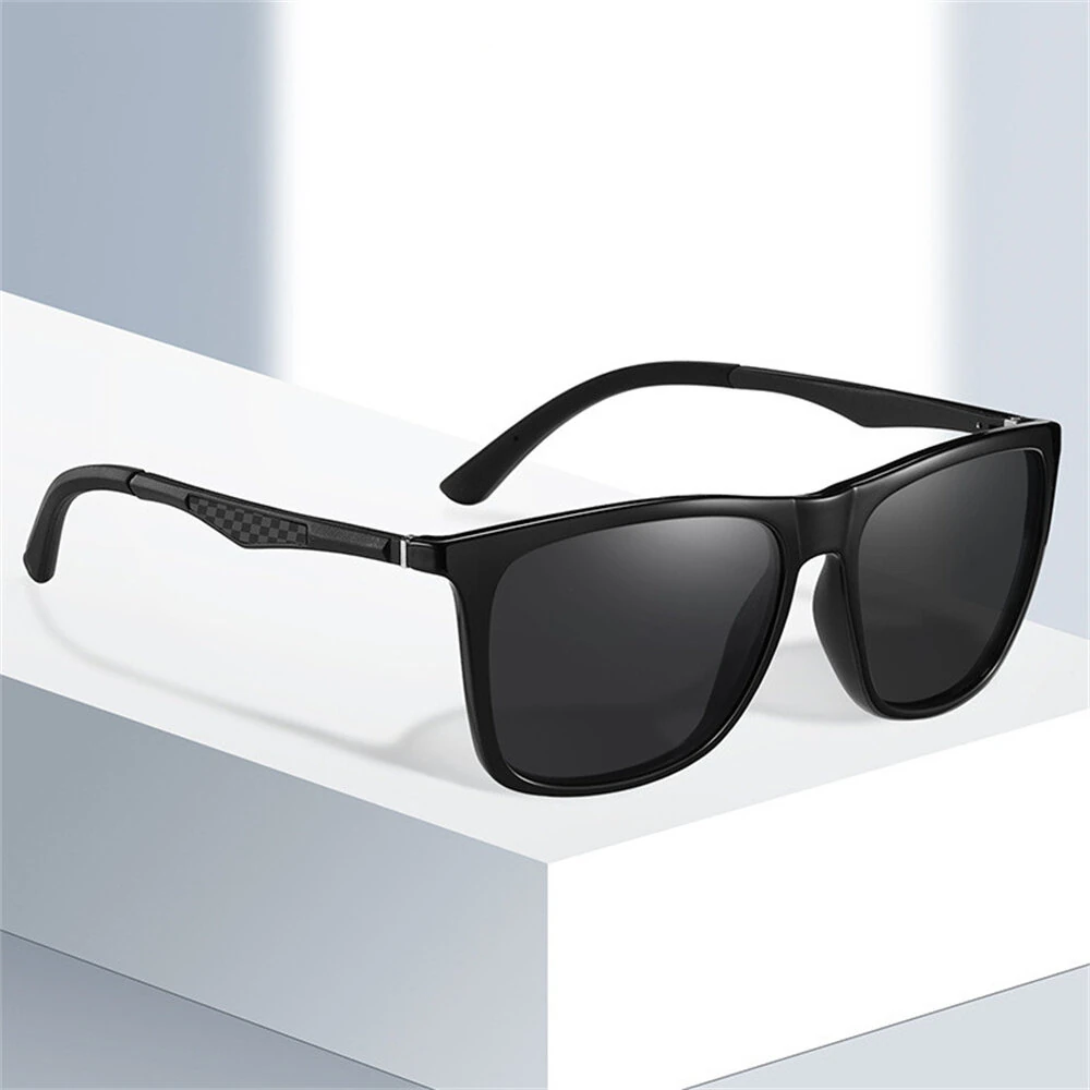 Fashion Black Square TAC Polarized Sunglasses UV400 Protection Sun Eyewear Glasses for Outdoor Cycling Driving Travel Fishing — view 4