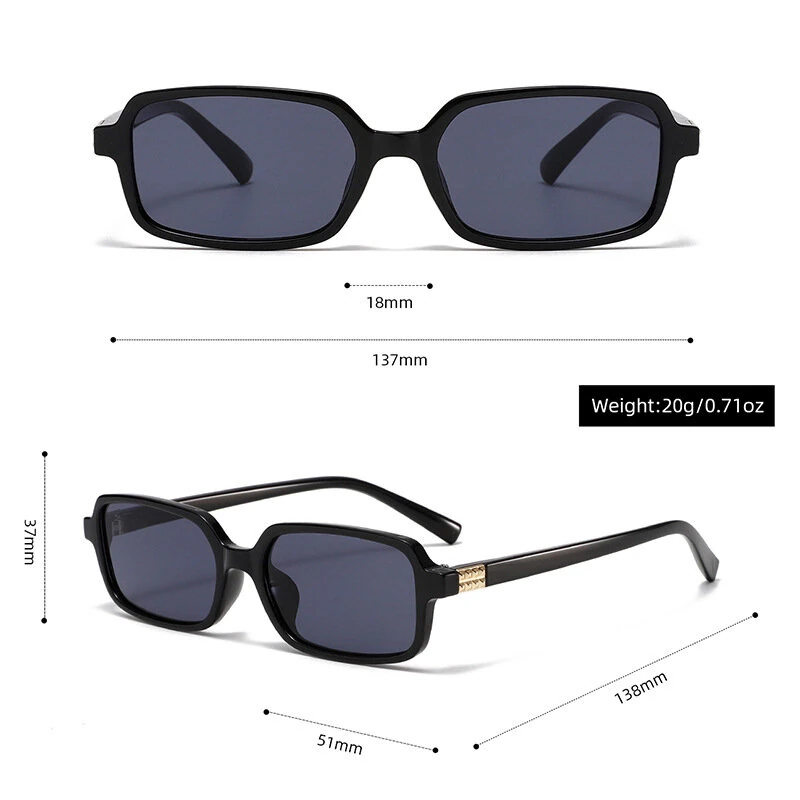 Fashion Small Rectangle Polarized Sunglasses for Women Men UV400 Protection Sun Eyeglasses for Outdoor Travel — view 4