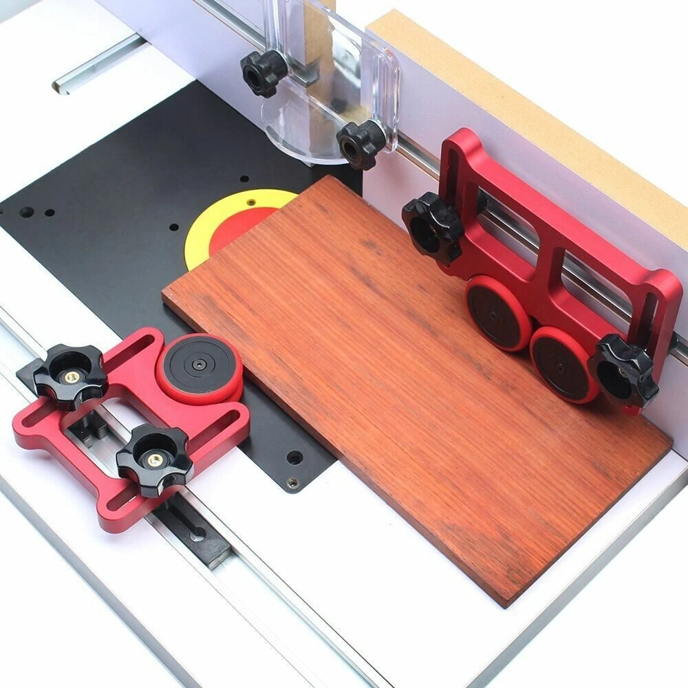 Feather Loc Board Saw Table Pressing Feeder Guider Anti Rebound Aluminum Table Saw Bearing Wheel Pressing Feeder — image 1