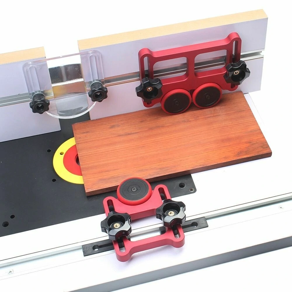 Feather Loc Board Saw Table Pressing Feeder Guider Anti Rebound Aluminum Table Saw Bearing Wheel Pressing Feeder — view 3