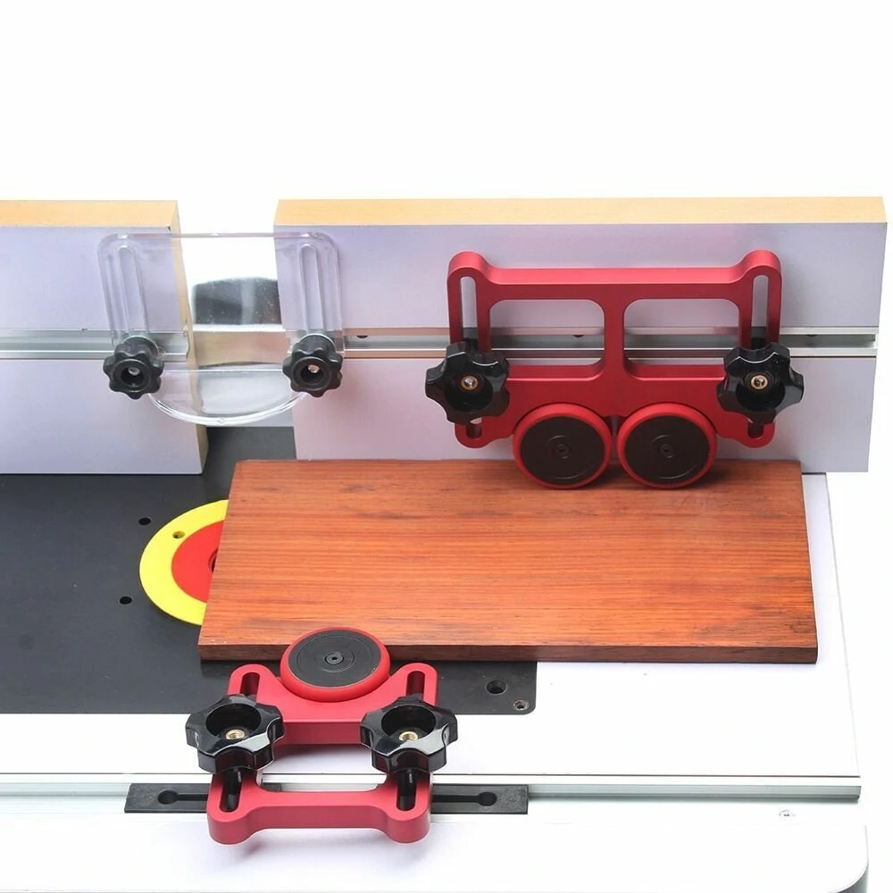 Feather Loc Board Saw Table Pressing Feeder Guider Anti Rebound Aluminum Table Saw Bearing Wheel Pressing Feeder — view 4
