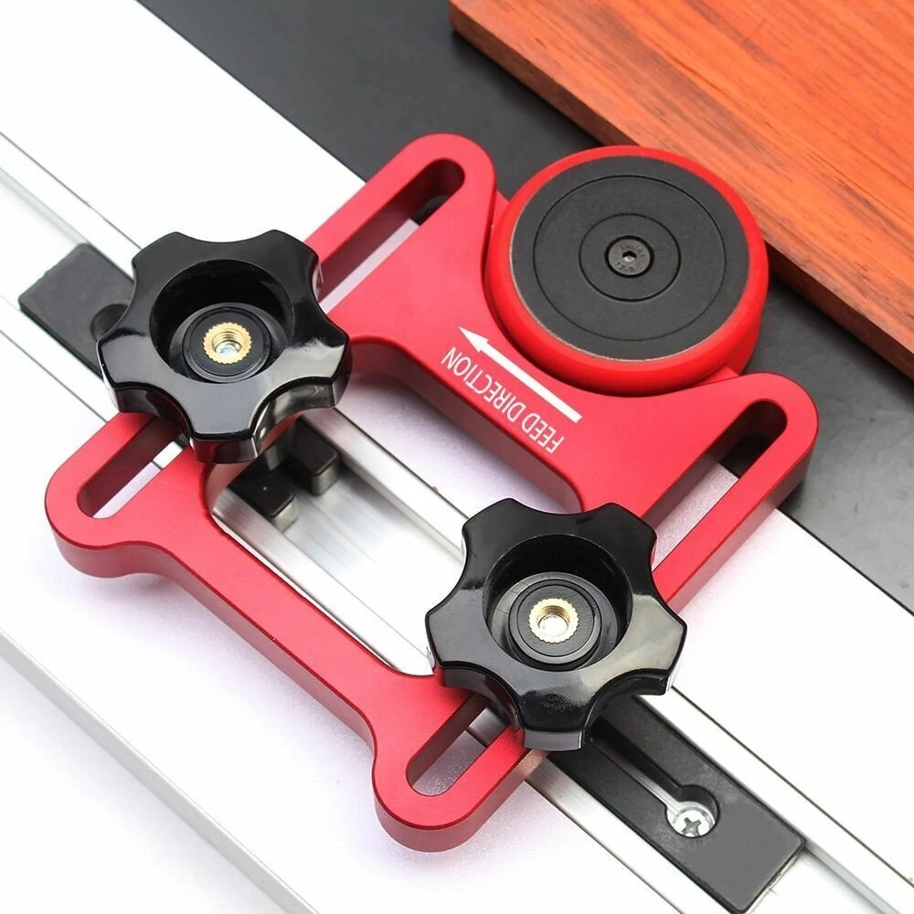 Feather Loc Board Saw Table Pressing Feeder Guider Anti Rebound Aluminum Table Saw Bearing Wheel Pressing Feeder — view 5