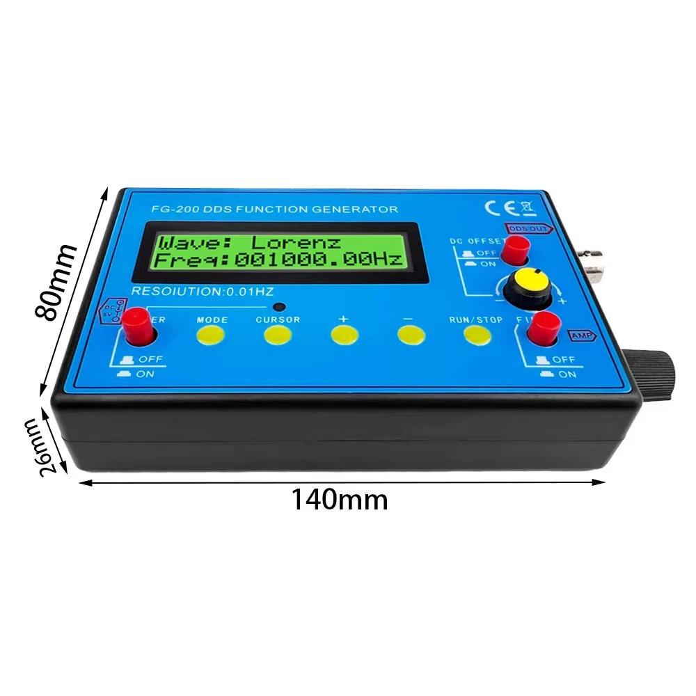 FG-200 DDS Function Signal Generator 15 Waveform Output 0.01Hz-500kHz Sine Square Triangle Schumann Wave Module — view 3