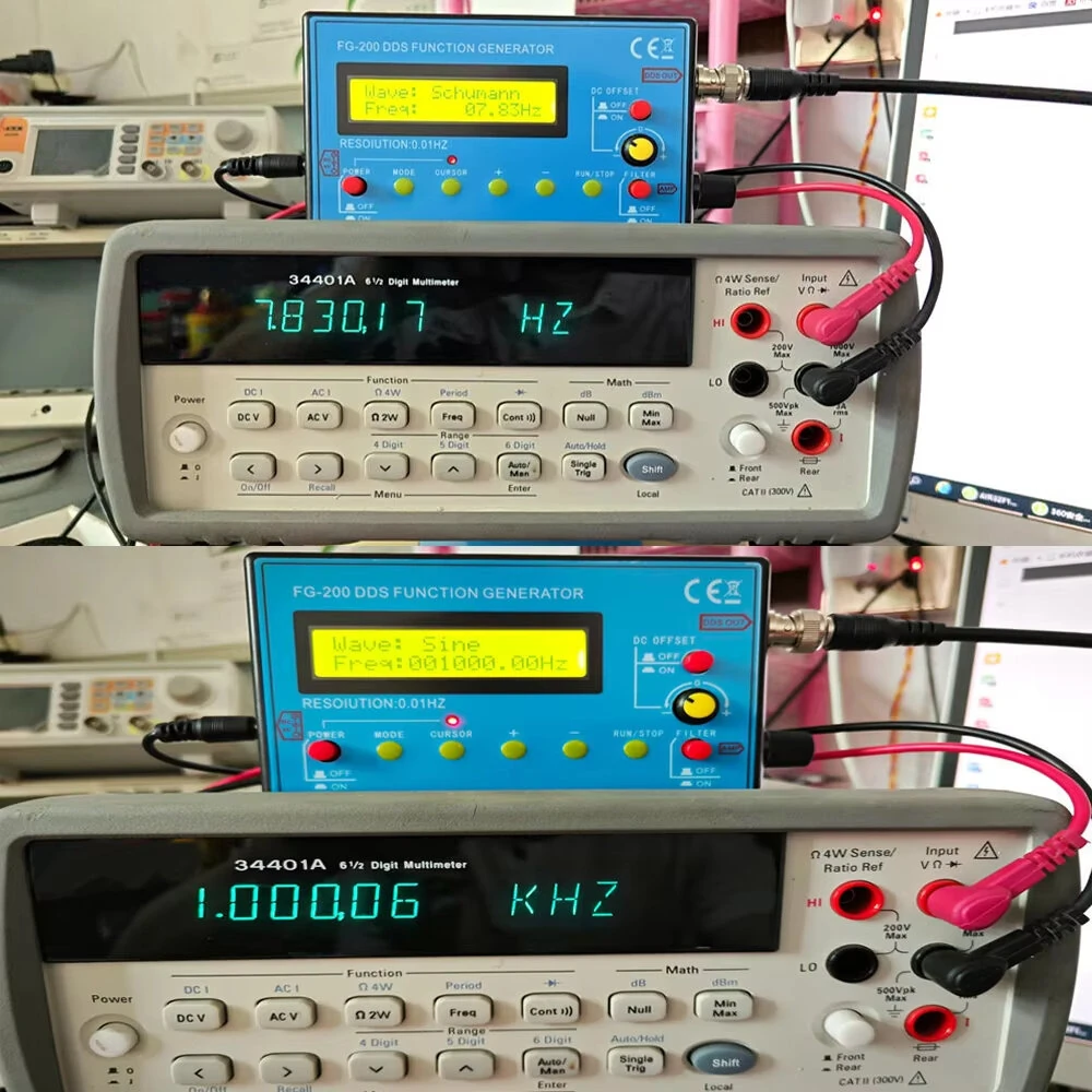 FG-200 DDS Function Signal Generator 15 Waveform Output 0.01Hz-500kHz Sine Square Triangle Schumann Wave Module — view 7