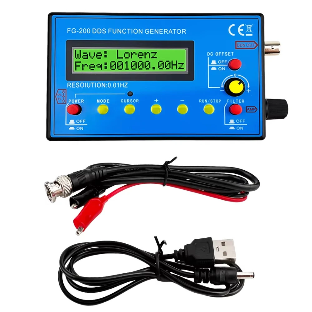 FG-200 DDS Function Signal Generator 15 Waveform Output 0.01Hz-500kHz Sine Square Triangle Schumann Wave Module — view 8