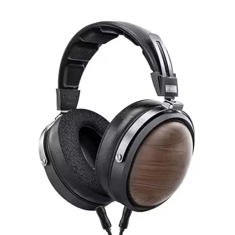 FiiO FT1 Closed-Back Headphone 3.5mm 4.4mm Wired Headset 60mm Large Dynamic Driver Hi-Res Audio American Black Walnut Wood Ear Cups Monitors Headphones — view 8