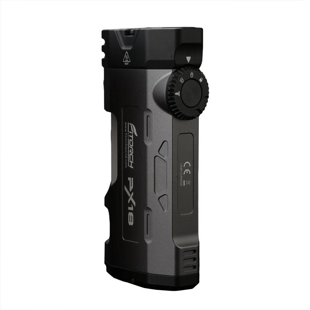 Fitorch PX18 3500 Lumens Magnetic Flashlight with RGB Modes Multi Light Source 5000mAh USB-C Rechargeable IP67 Waterproof for Outdoor — view 3