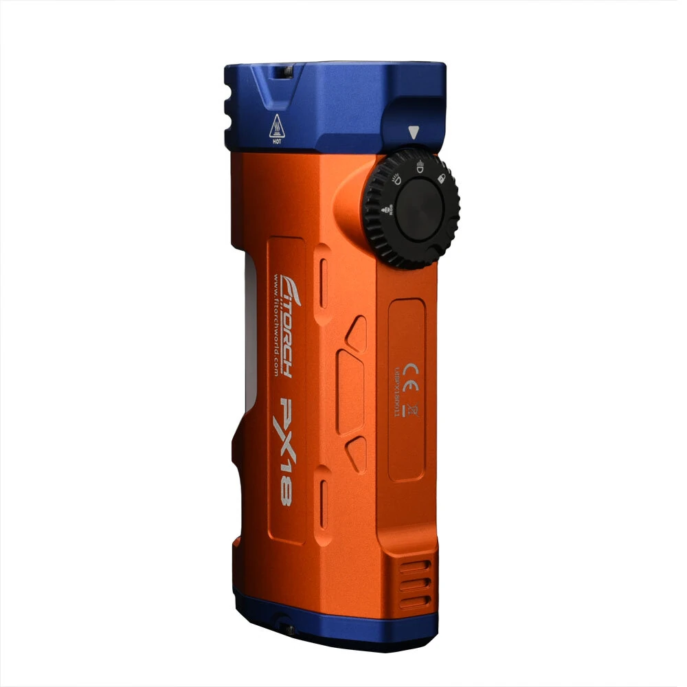 Fitorch PX18 3500 Lumens Magnetic Flashlight with RGB Modes Multi Light Source 5000mAh USB-C Rechargeable IP67 Waterproof for Outdoor — view 4