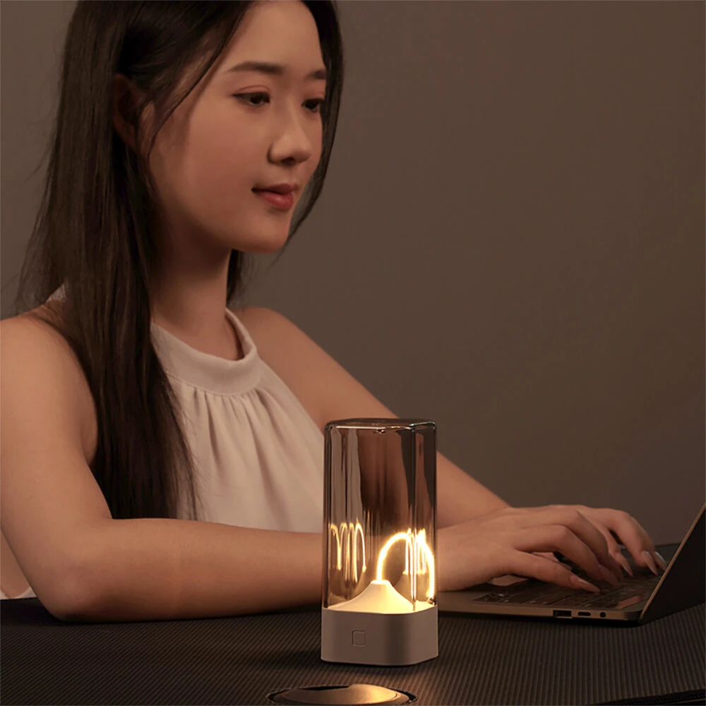 Flexible Filament Night Light with Magnetic Base Home Decor Rechargeable Magnetic Anti-Gravity Night Light Portable Quantum Floating Table LED Bedroom Home Night Light — view 5