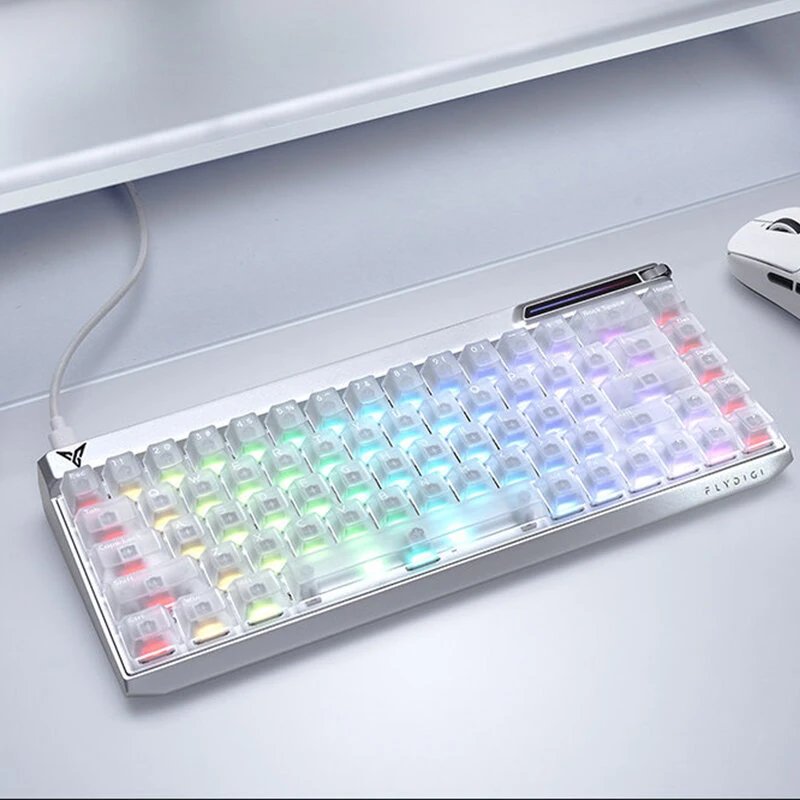 Flydigi FS68 Hall Effect Keyboard 68 Keys Magnetic Switch 8K Polling Rate 0.01mm Precision ARGB Backlit Aluminum Alloy Low Latency Wired Gaming Keyboards — view 3