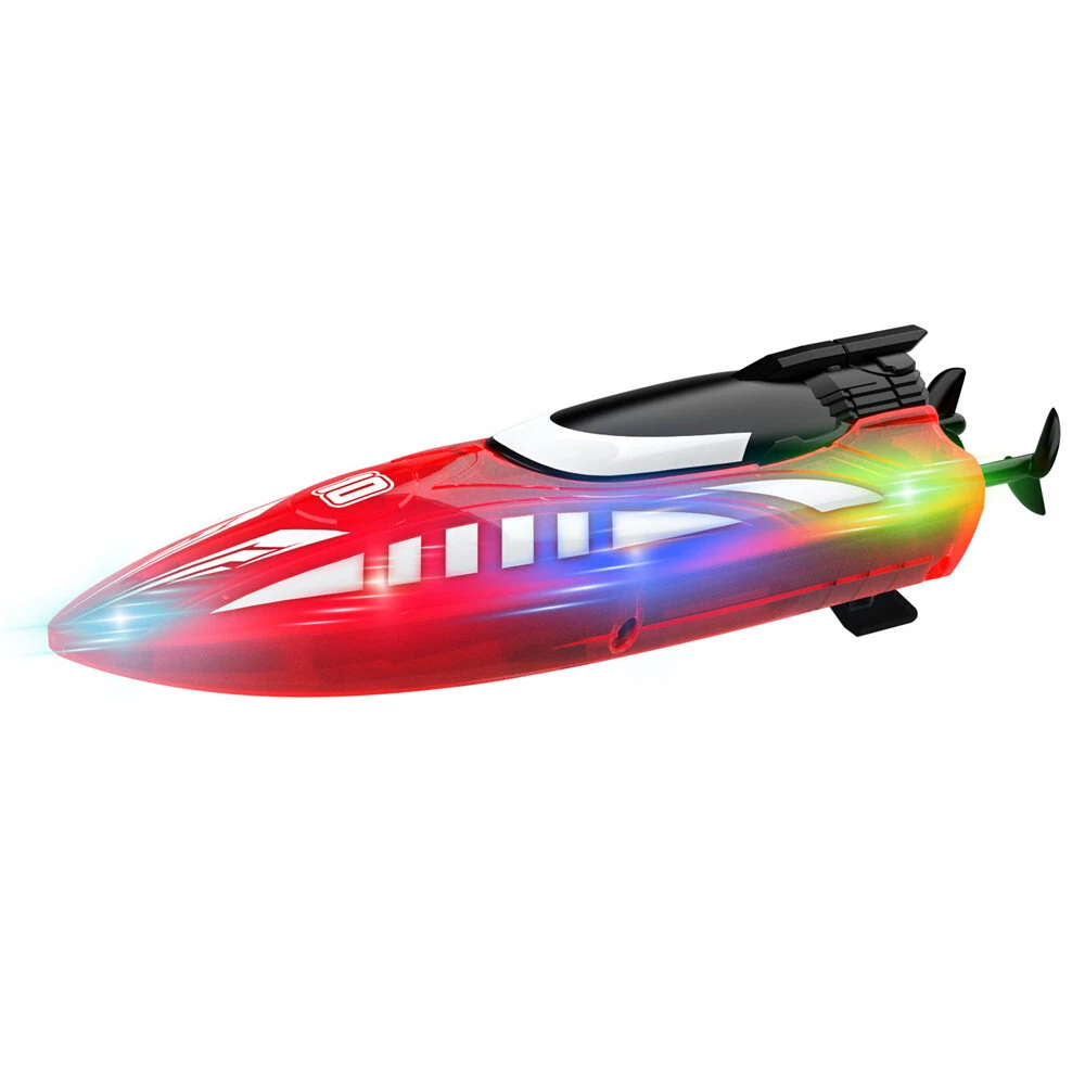 Flytec V777 RTR 2.4G RC Boat Double-sided Rotary Forward Stunt Driving Glowing LED Lights Ship High Speed Remote Control Vehicles Models Toys