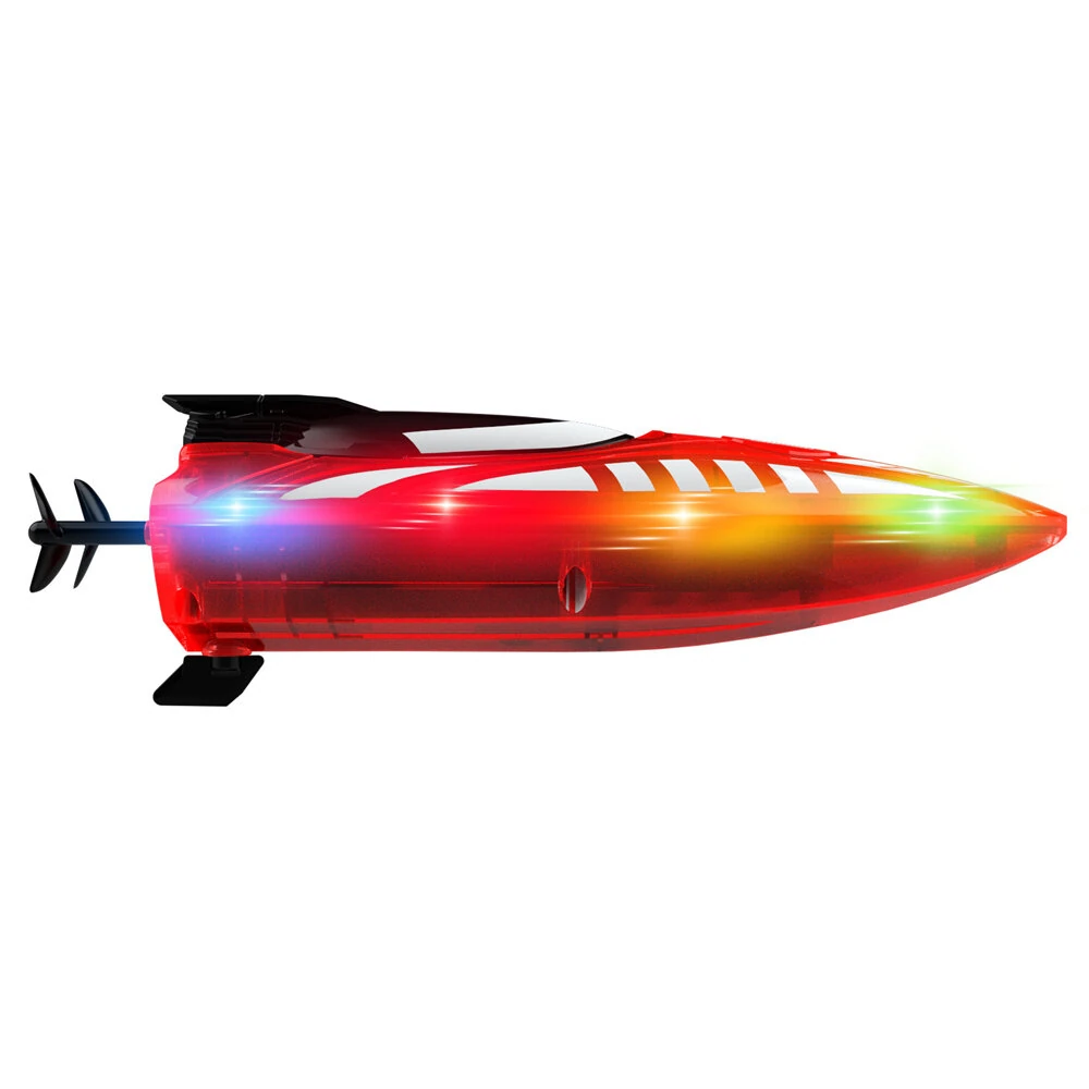 Flytec V777 RTR 2.4G RC Boat Double-sided Rotary Forward Stunt Driving Glowing LED Lights Ship High Speed Remote Control Vehicles Models Toys — view 3