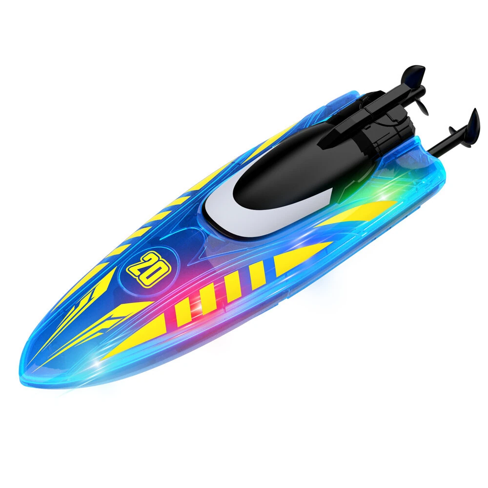Flytec V777 RTR 2.4G RC Boat Double-sided Rotary Forward Stunt Driving Glowing LED Lights Ship High Speed Remote Control Vehicles Models Toys — view 4